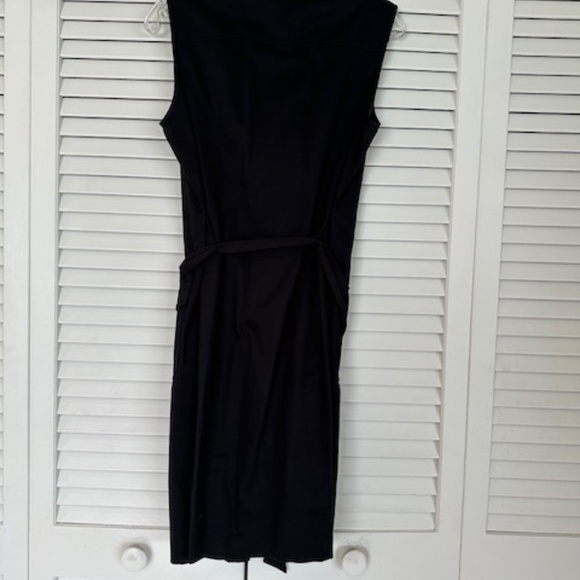WOMEN'S LEMMIE FOR NINA LEONARD FRONT BUTTON BLACK DRESS WITH BELT,  SIZE: 8. - Picture 8 of 13